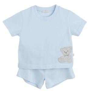 NEW BABY GI boys' teddy short set in light blue